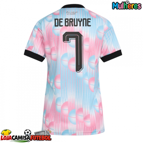 Camisa de Futebol Bélgica Kevin De Bruyne #7 Equipamento Secundário Mulheres Mundo 2026 Manga Curta
